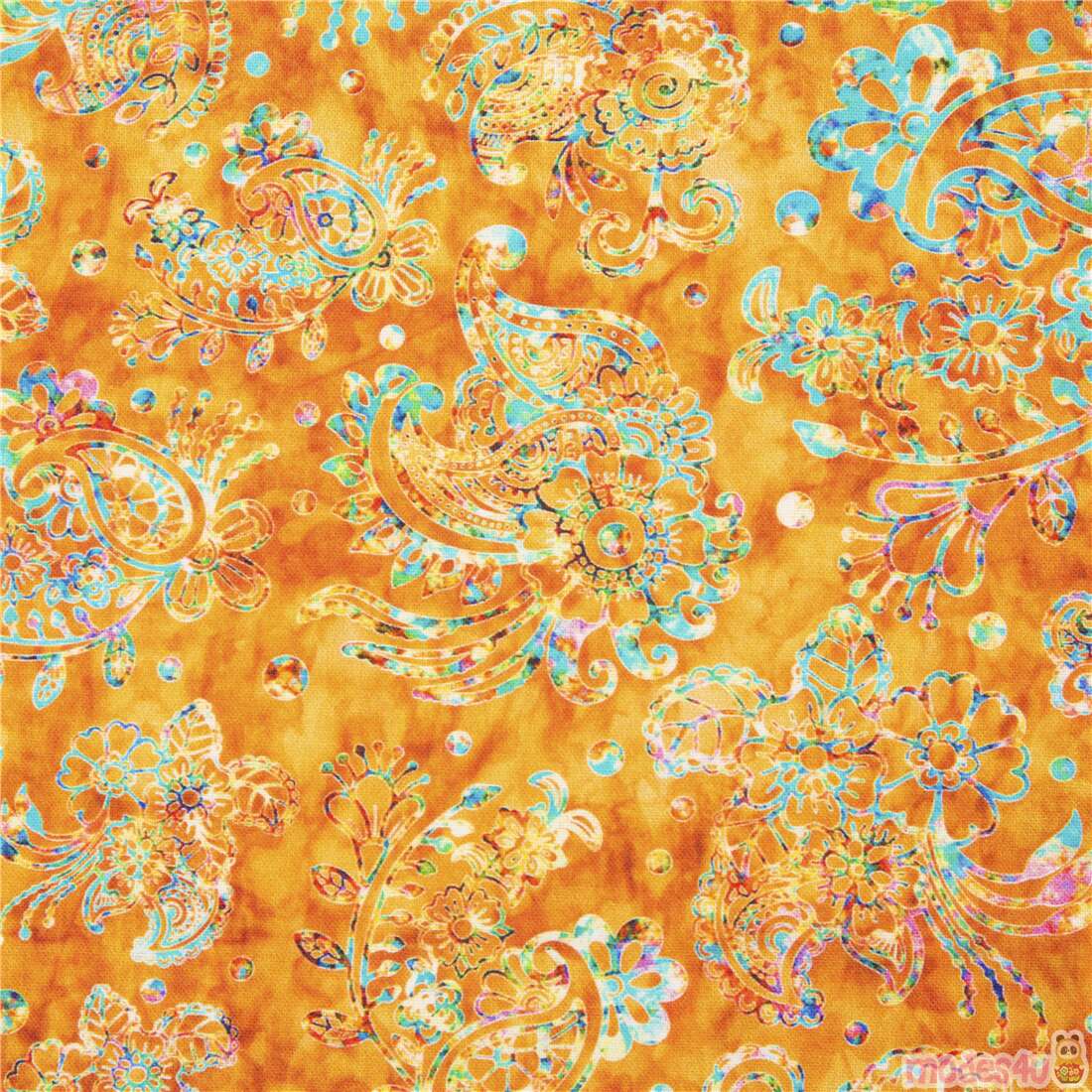 orange paisley pattern