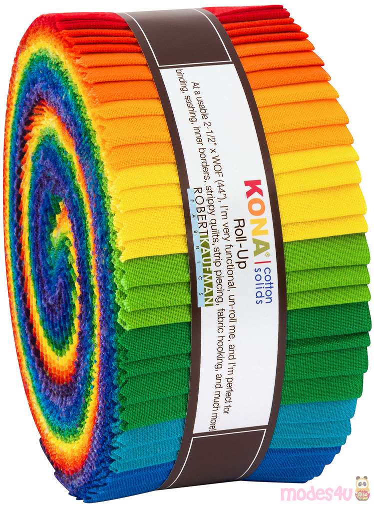 Robert Kaufman Bright Rainbow Rollup fabric bundle modes4u