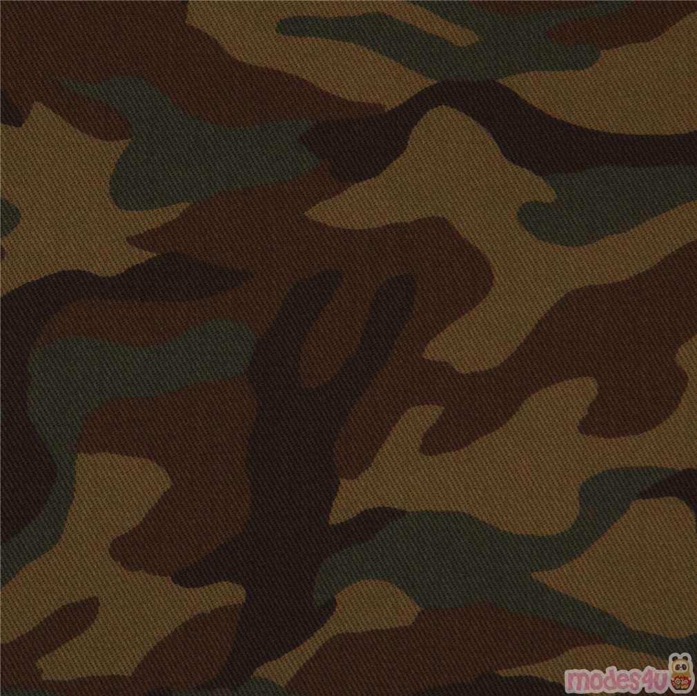 Robert Kaufman green brown cotton twill fabric Sevenberry Camouflage 2 ...