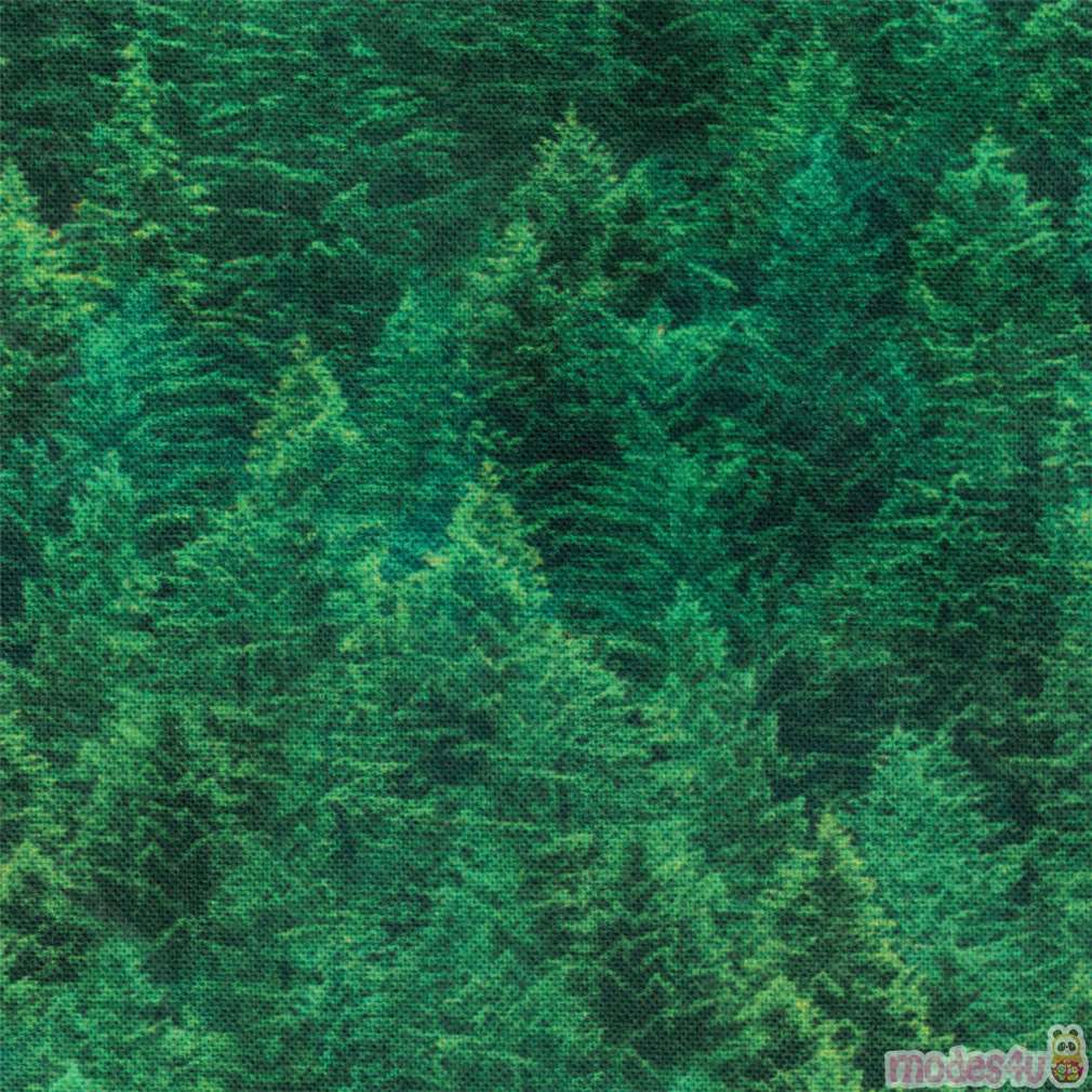 Robert Kaufman Green Pine Trees Fabric Modes4u