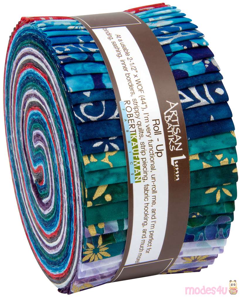 Roll-up Fabric Roll Artisan Batiks Snowflakes Complete Collection 