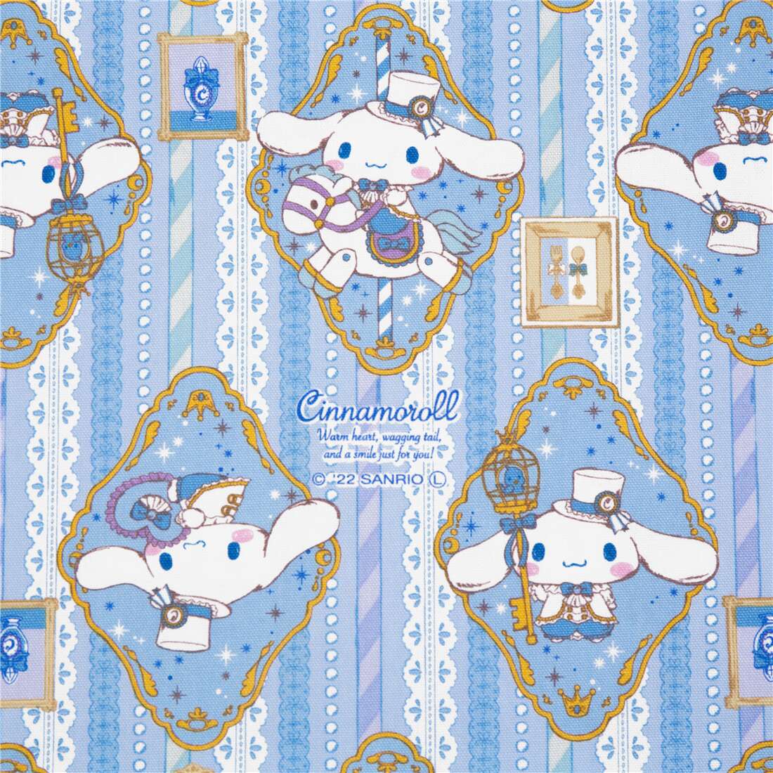 Sanrio blue Cinnamoroll prince oxford fabric Fabric by Sanrio