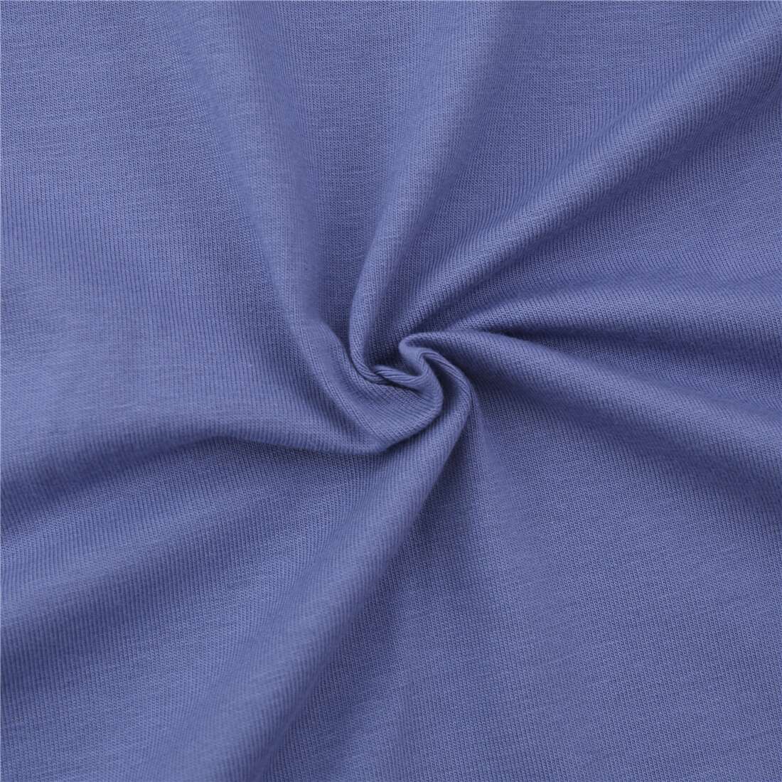 Solid cornflower blue cotton knit fabric by Robert Kaufman - modeS4u