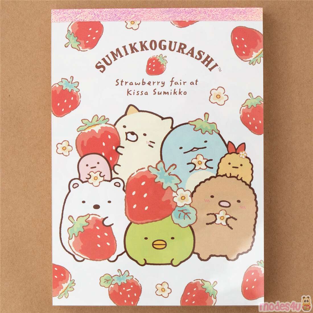 Sumikkogurashi strawberry fair Note Pad by San-X - modes4u Sumikkogurashi strawberry fair Note Pad by San-X - modes4u