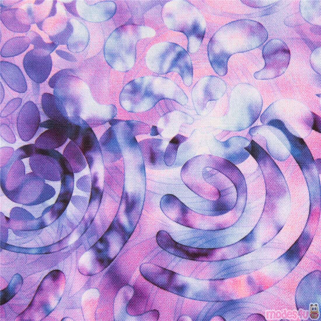 Swirl and leaf blender fabric Quilting Treasures purple pink Fabric by