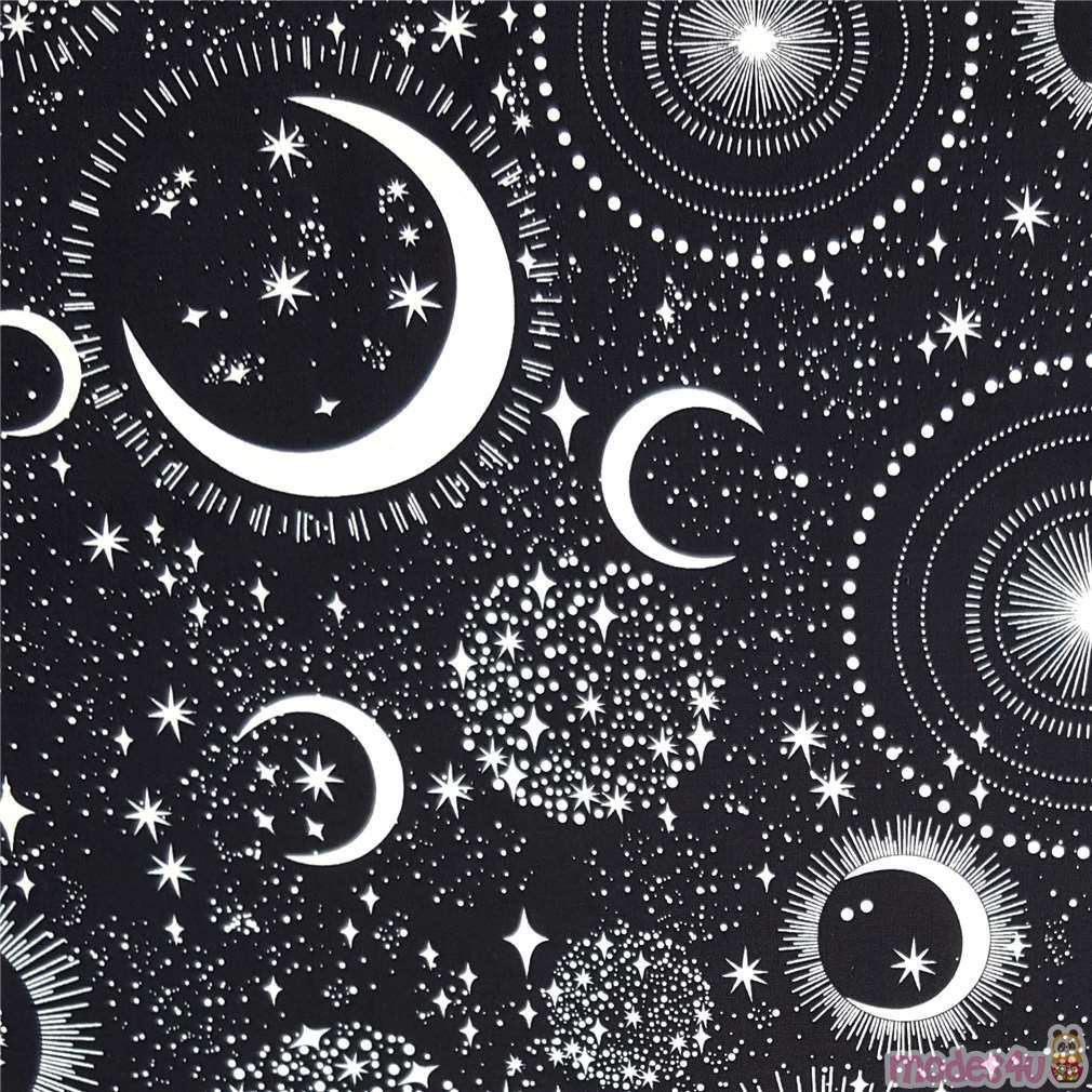 Glowing Moons and Stars Mystic Fabric by Timeless Treasures - modeS4u