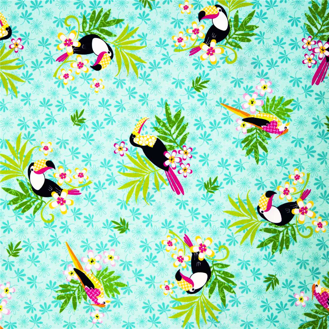 Toucan Do It Collection Mini Flowers Fabric by Michael Miller - modes4u