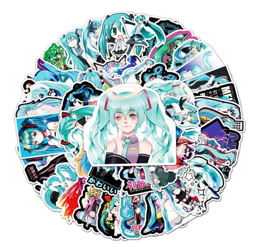 Waifu anime flake sticker pack 50 unique diecut designs - modeS4u Waifu anime flake sticker pack 50 unique diecut designs - modeS4u