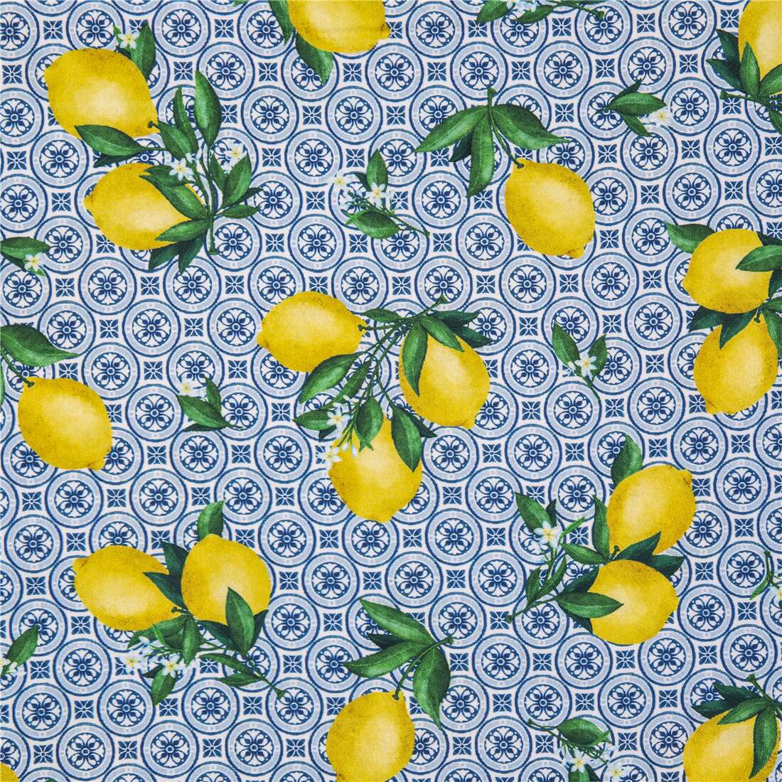 Lemon Vintage Tiles Fabric by Michael Miller - modeS4u