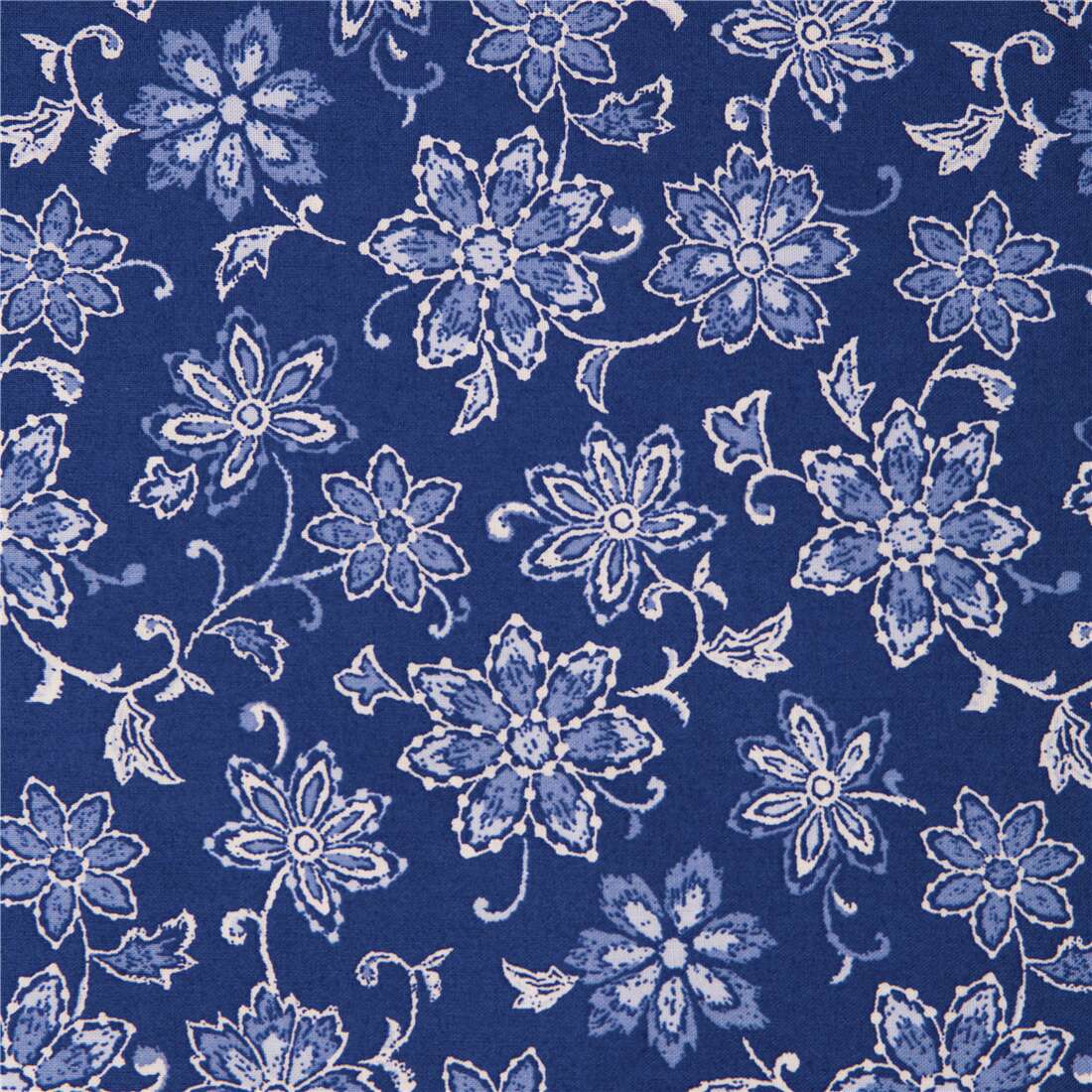 Bata larga de algodón batik artesanal para mujer - bosque azul