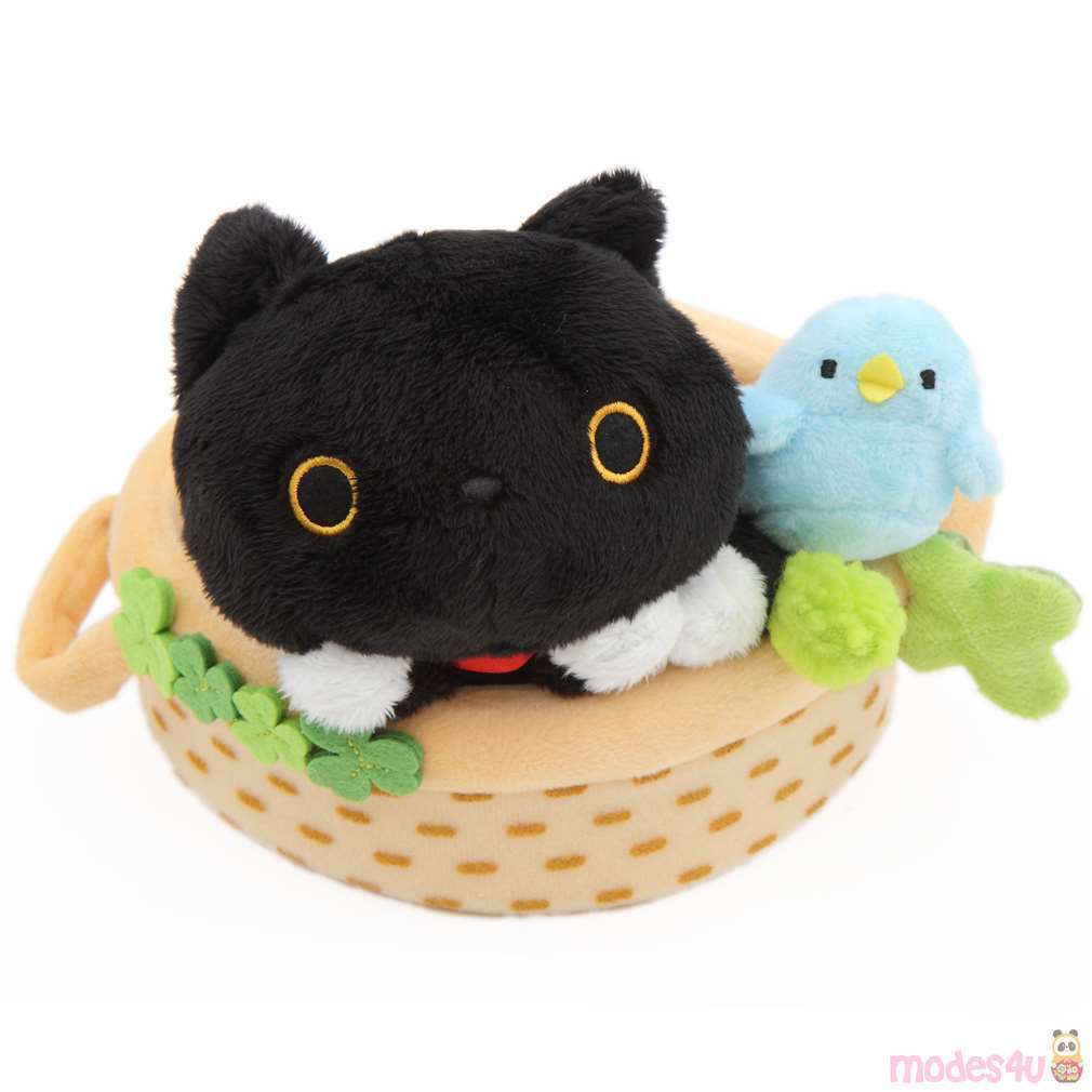 black cat stuffed animal toy