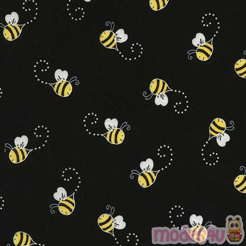 Black and Gold Bee Fabric