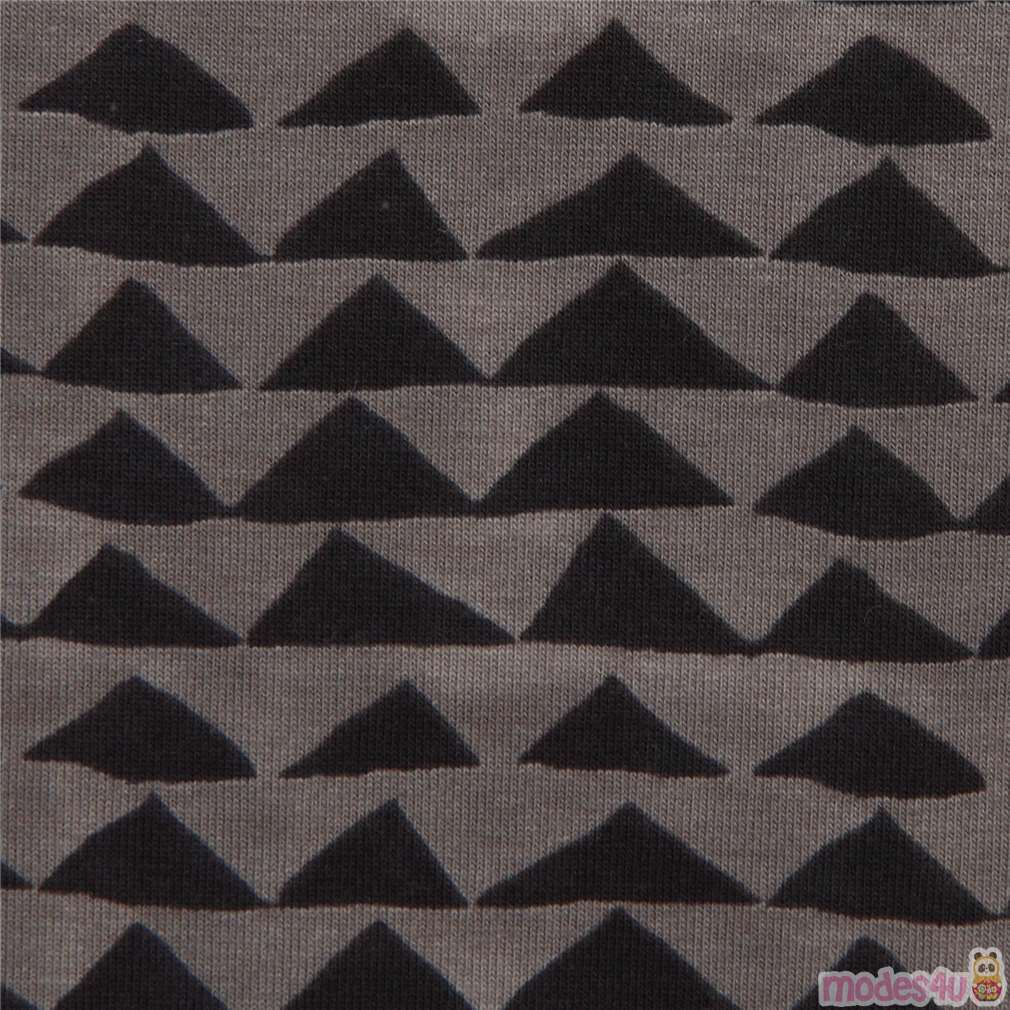 black triangle Cotton and Steel knit fabric in grey modeS4u
