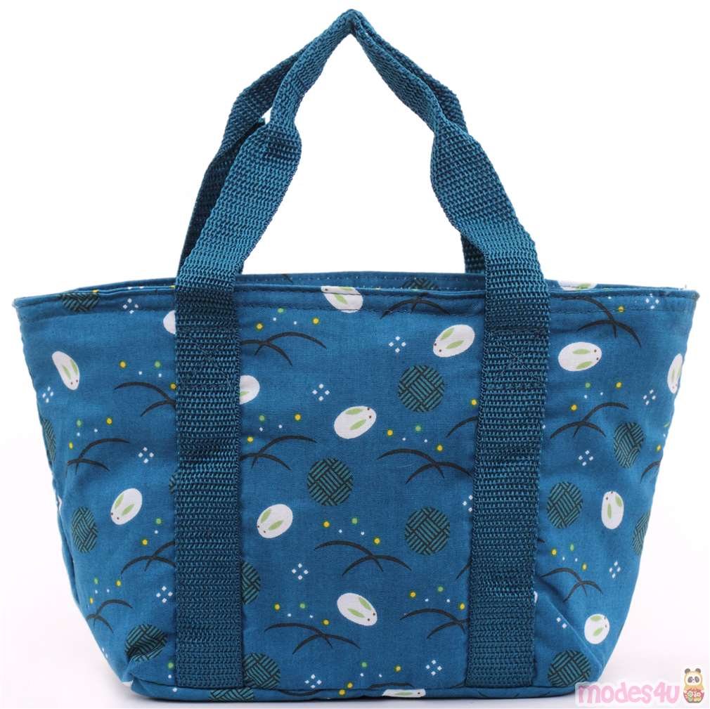 blue Kyoto bunny bento thermal bag lunch bag with lunch cloth from Japan modeS4u
