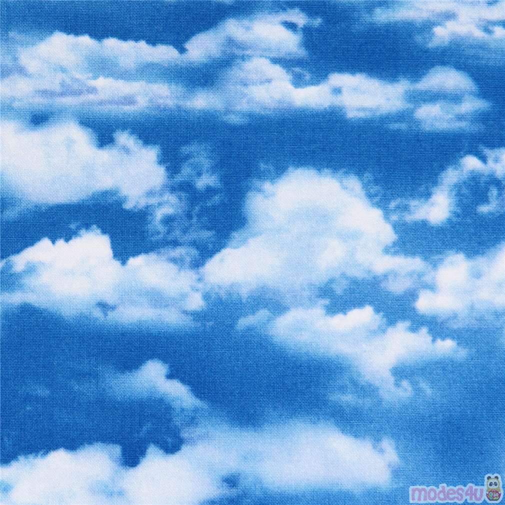 blue Landscape Medley cloud sky fabric from Elizabeth's Studio USA by ...