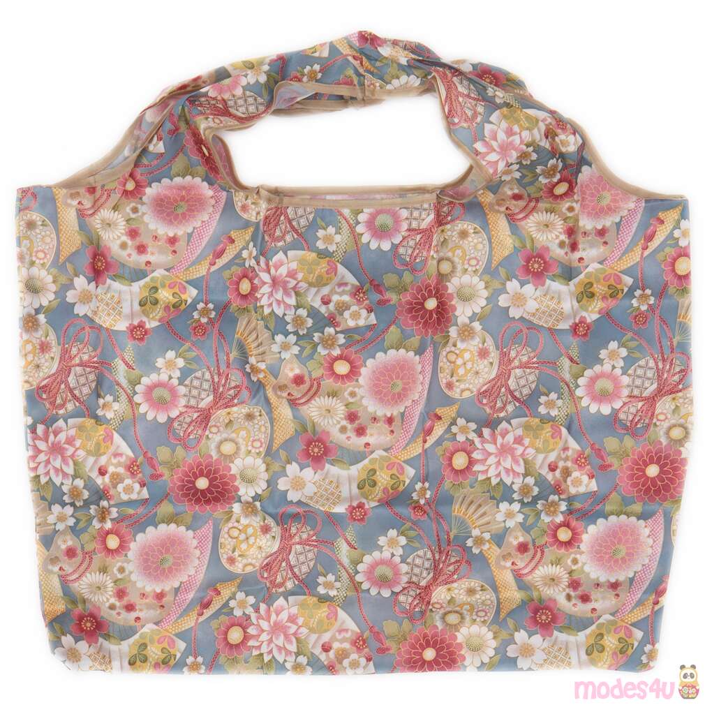 floral reusable grocery bags