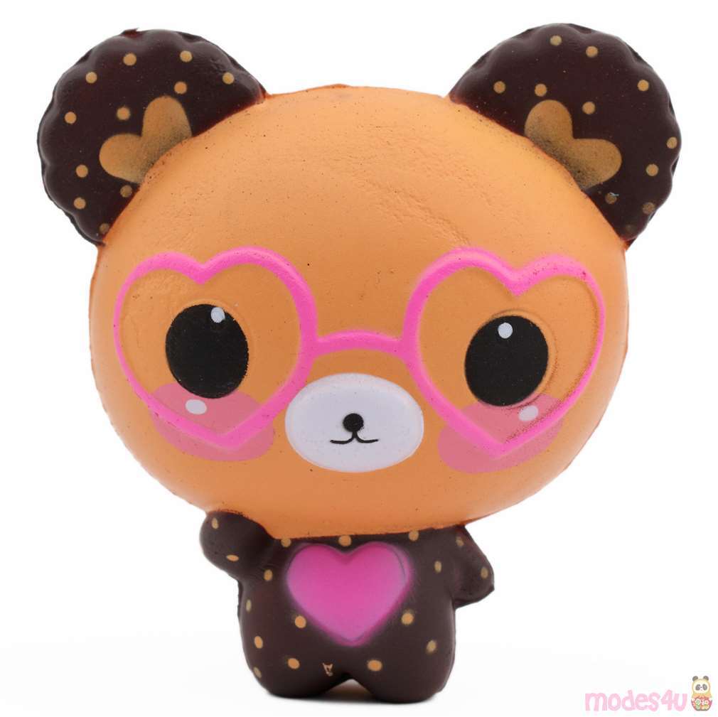adorable brown bear  with glasses squishy  Animal Squishy  