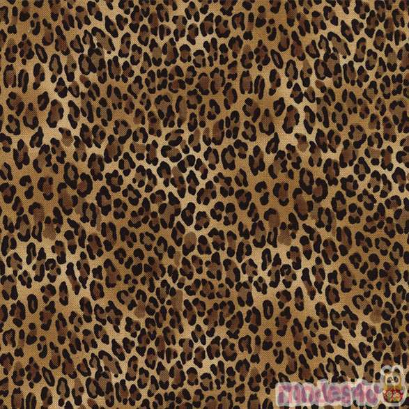 Braunes schwarzes kleines Leopardenmuster Fabric by Timeless Treasures -  modeS4u