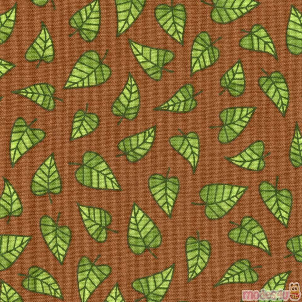 brown leaf fabric by Robert Kaufman modeS4u