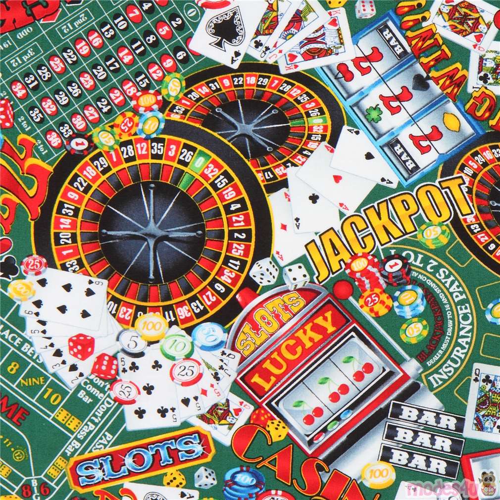casino fabric by Timeless Treasures Retro Fabric Fabric Kawaii