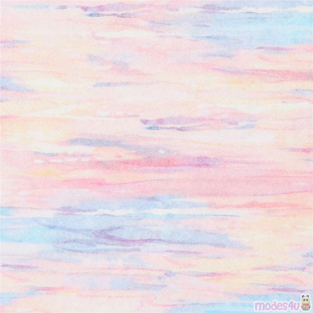 light pink blue Robert Kaufman sky fabric Morningmoon Fairies Fabric by
