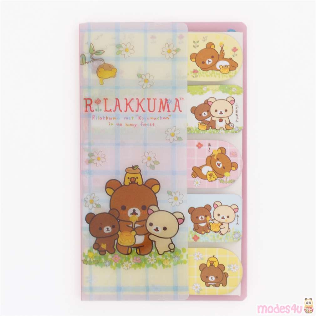 cute Rilakkuma flower index stickers bookmark sticker modeS4u