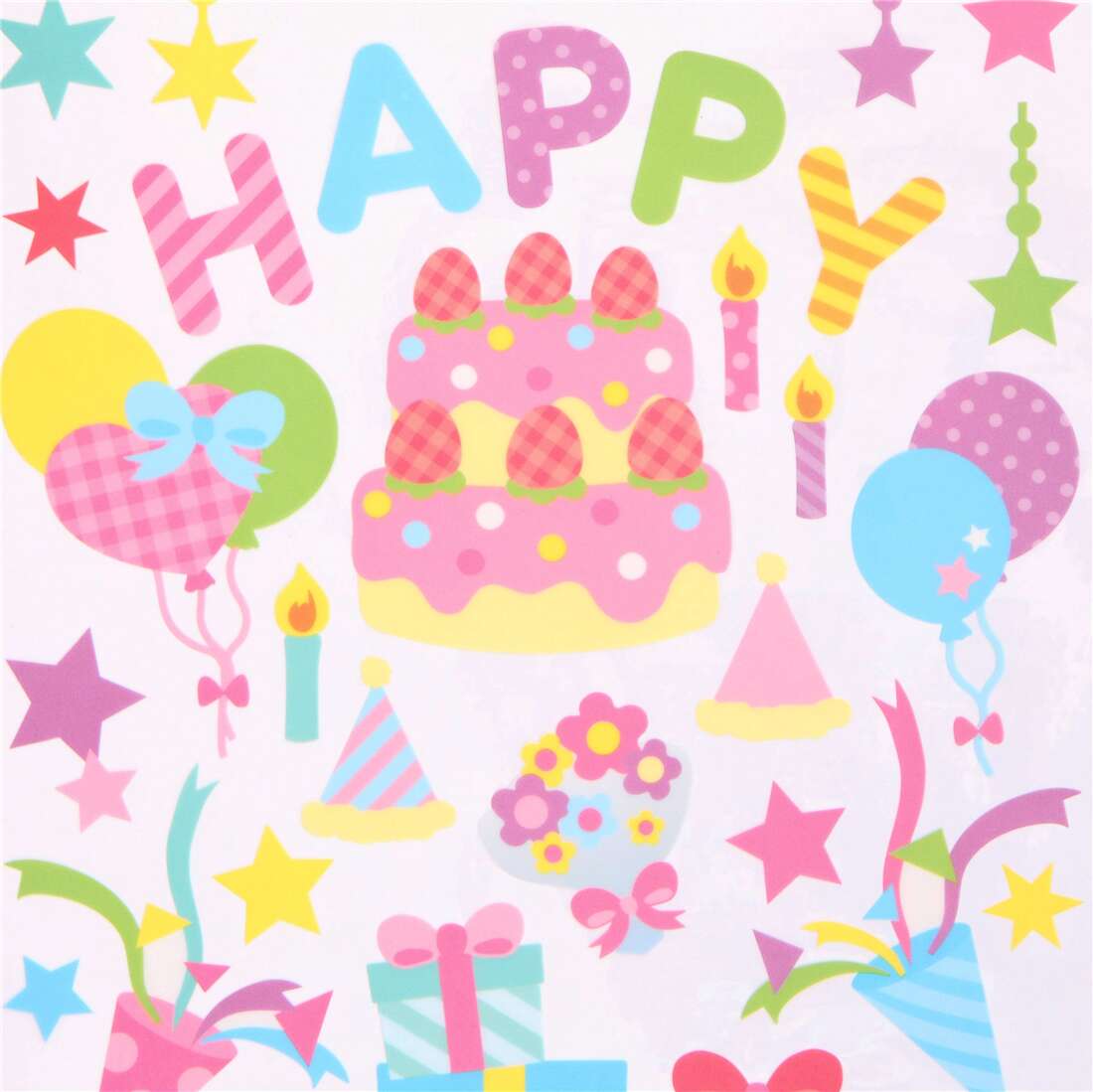 Cute Illustrative Floral Cake & Candles Daughter Birthday Card | Moonpig