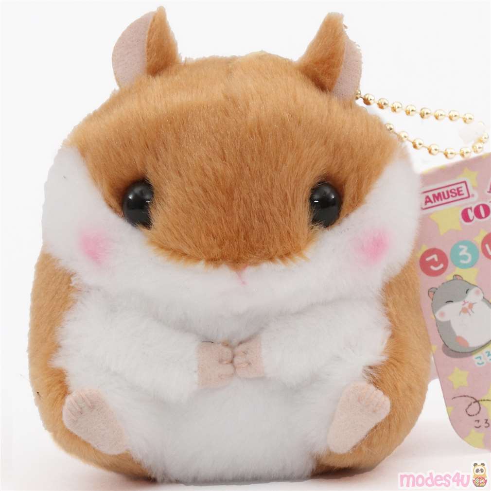 cute brown white hamster plush toy from Japan - modeS4u Kawaii Shop