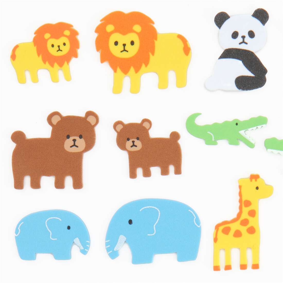 cute colorful giraffe panda elephant animals soft sponge sticker from ...