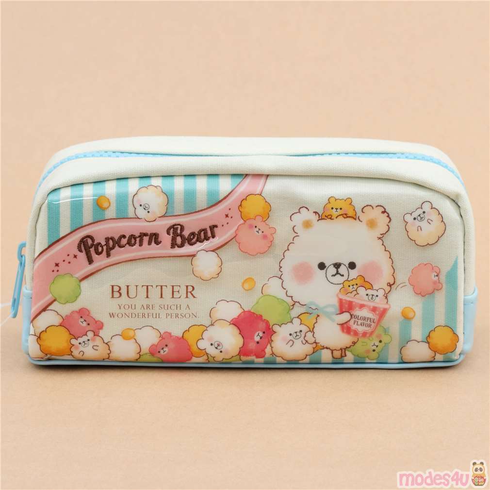 eraser /& more Cute import *Kawaii Bear Pencil Case* gift set includes pencils