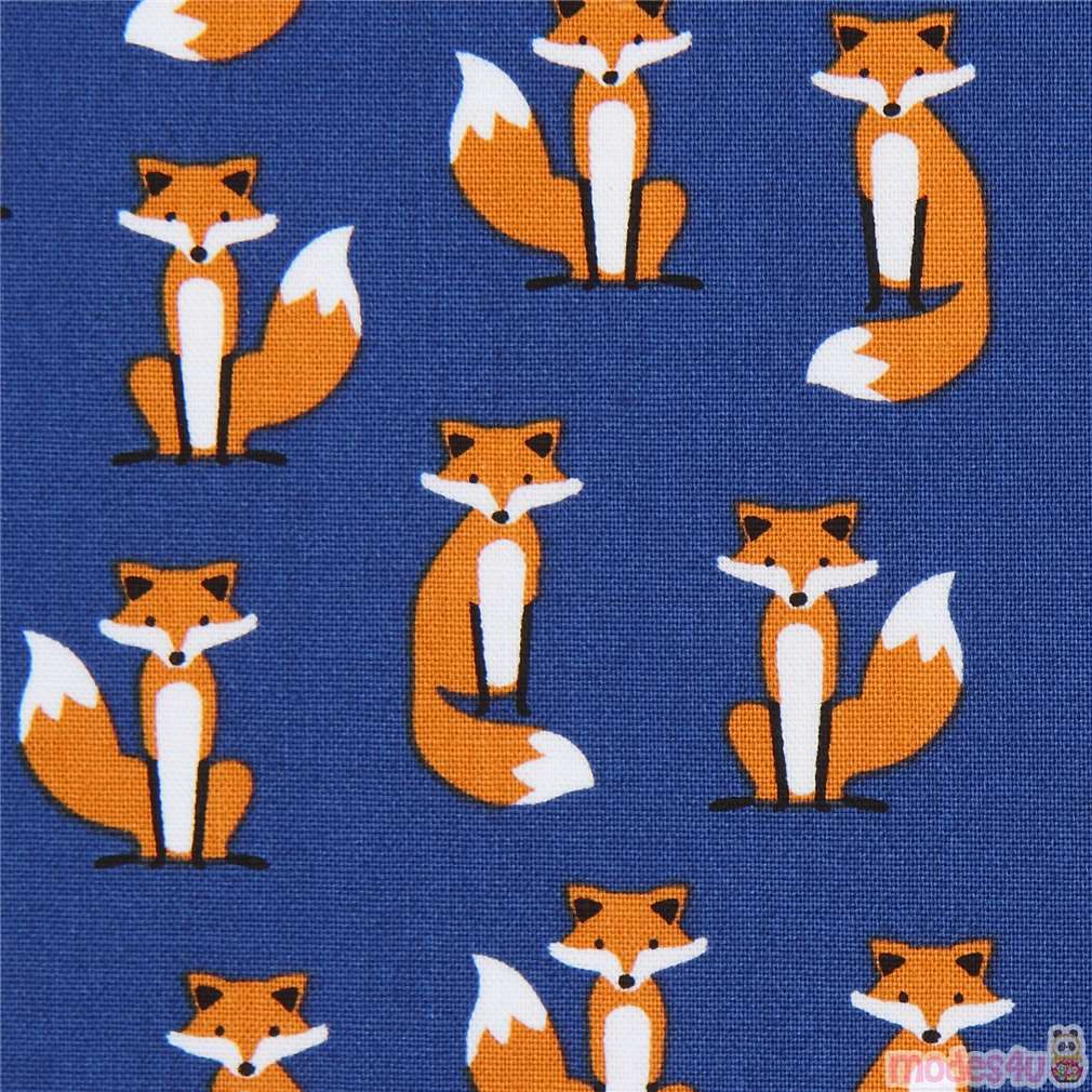 dark blue fox fabric by Robert Kaufman - modeS4u