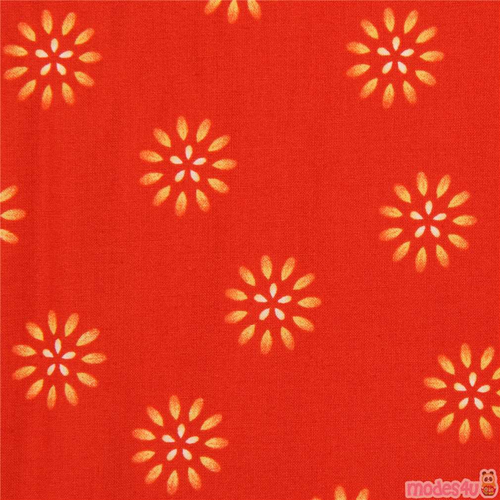 flower fabric in redorange by Robert Kaufman by Robert Kaufman modeS4u