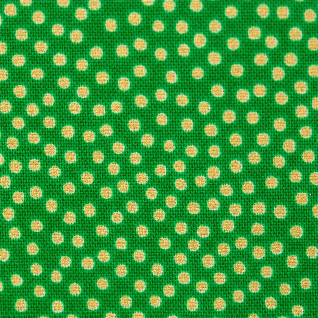 Gold Pin Dot Fabric 100% Quilters Cotton Dots Gold Black 