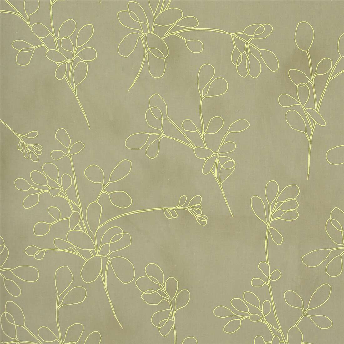 gold metallic floral outlines cotton fabric by Robert Kaufman modeS4u