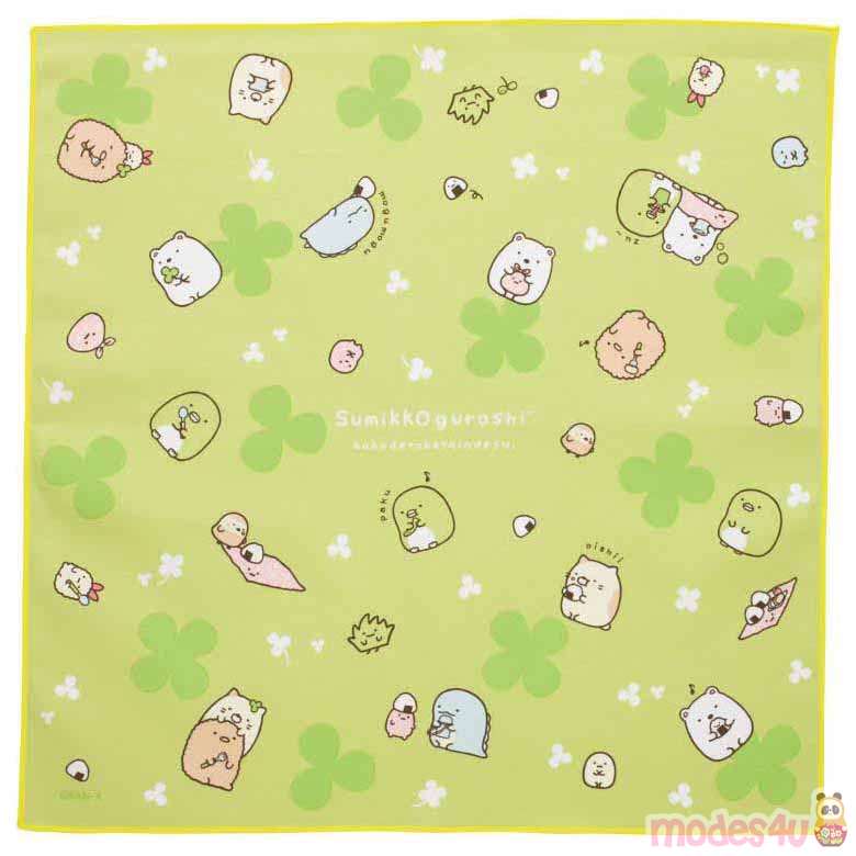 green Sumikkogurashi clover lunch cloth towel by San-X - modeS4u