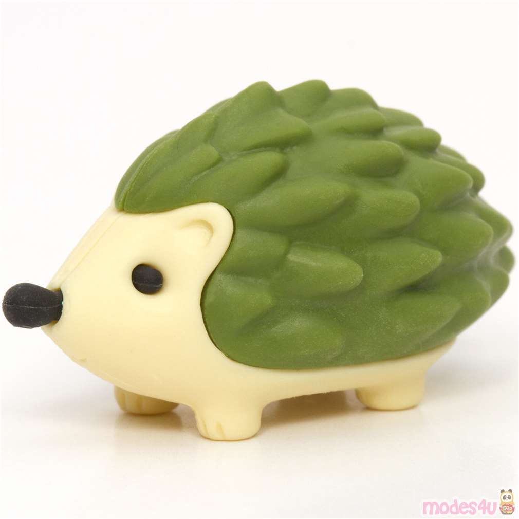 green hedgehog eraser by Iwako from Japan - modeS4u