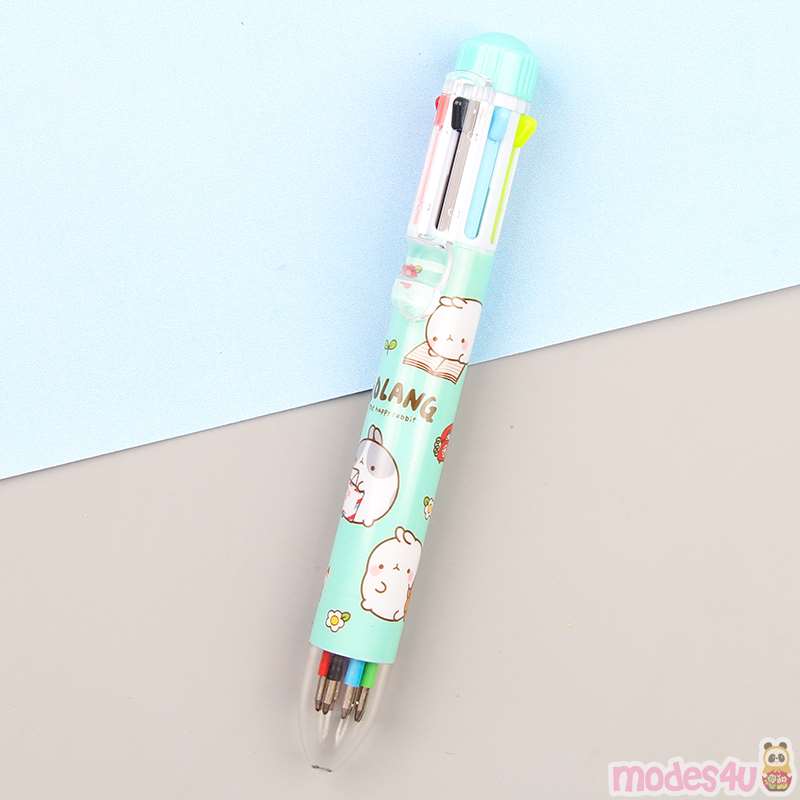 Green Molang Rabbit Ballpoint Pen With 8 Colors - Modes4u