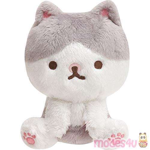 Grey And White Small San X Paripi Chan Cat Plush Toy Modes4u