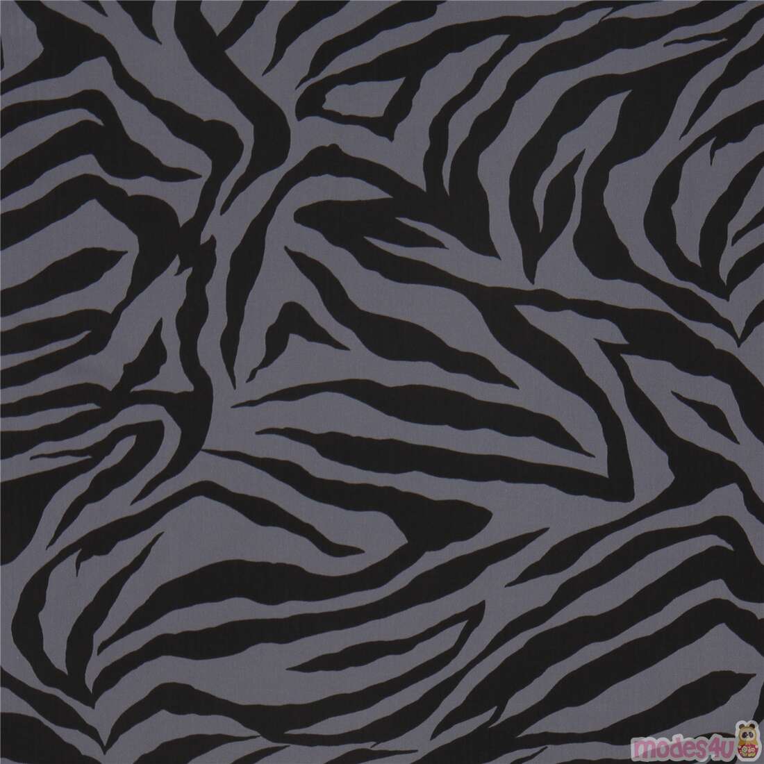 Grey Black Twill Zebra Print Fabric Extra Wide From Japan Modes4u