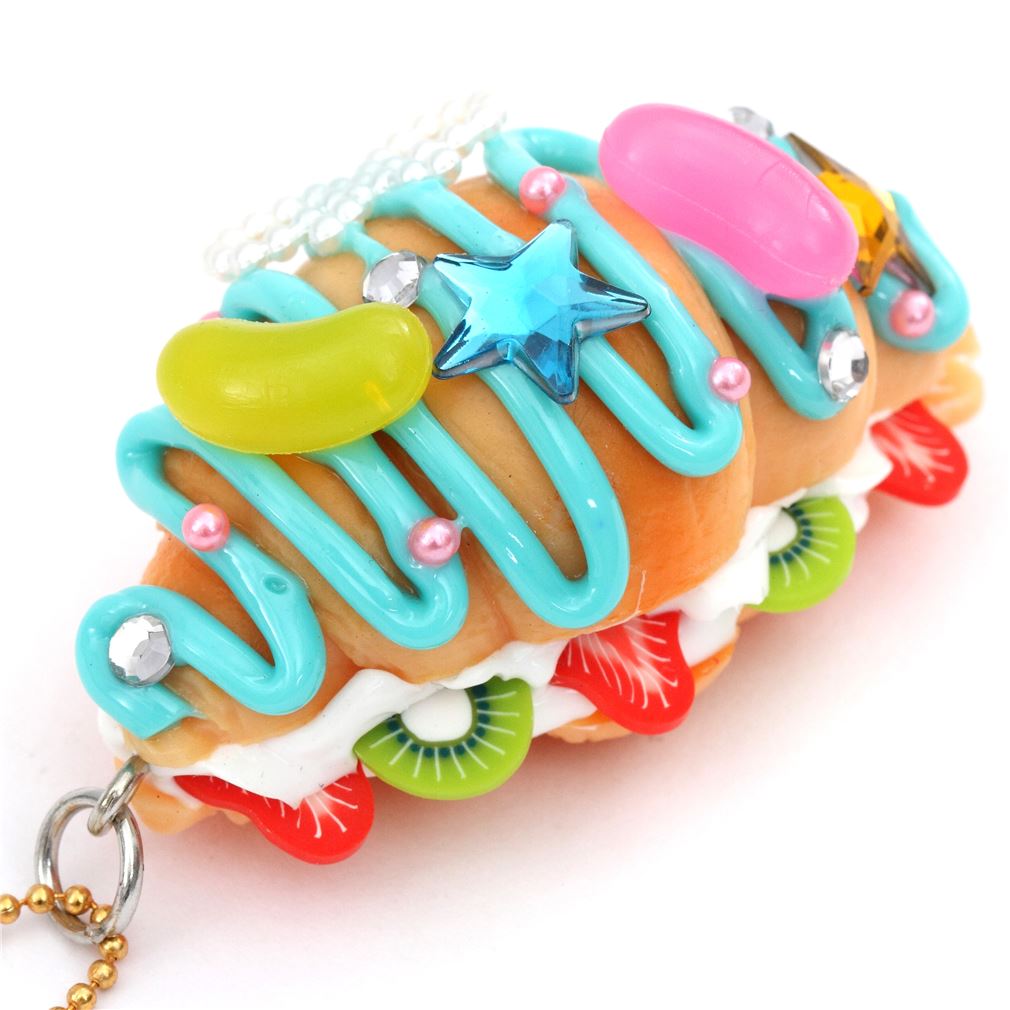 jellybean turquoise icing croissant sandwich dessert figure from Japan