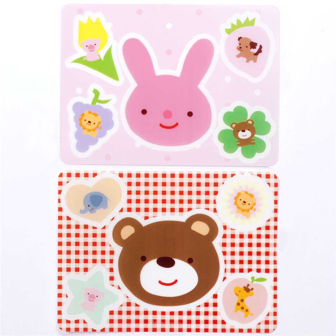kawaii animal food stencils for Bentos with rabbit bear modes4u