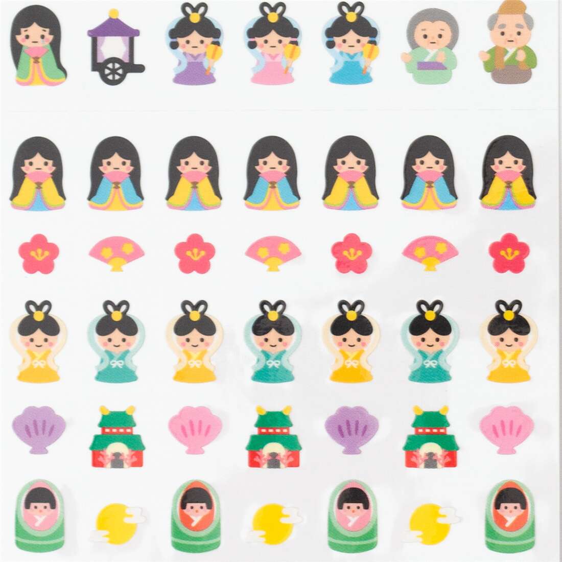 boekje Van God Samenwerken met kawaii mini princess flower fan stickers by Mind Wave - modeS4u