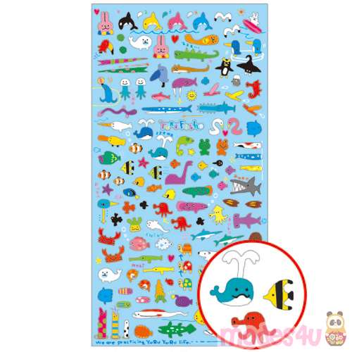 kawaii mini sea animal stickers by Mind Wave - modeS4u