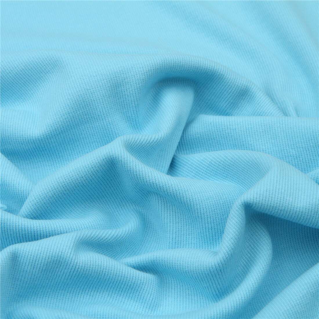 Light Blue Needle Ribbed Cuffing Fabric by Japanese Indie - modes4u