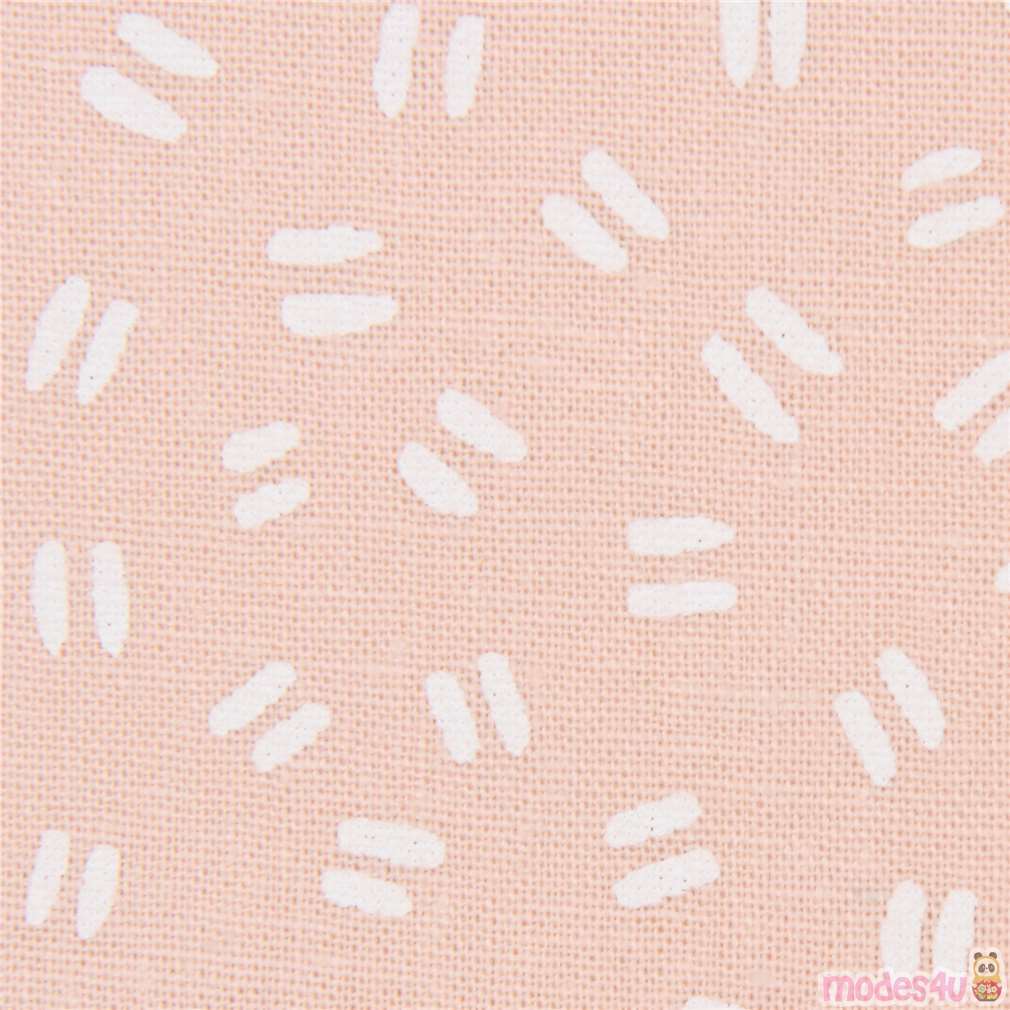 light peach Robert Kaufman white dash linen cotton fabric Arroyo Essex