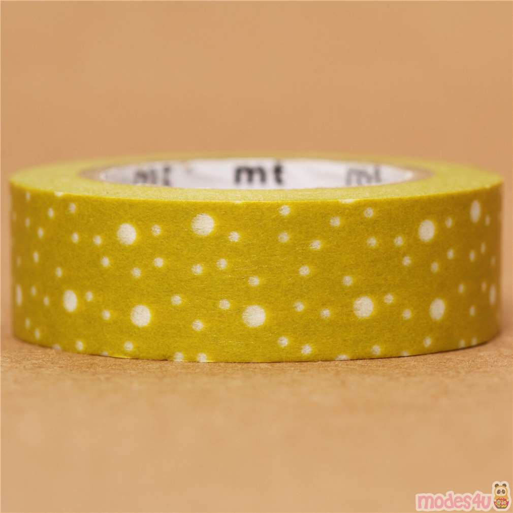 mt Washi Tape deco tape with dots green modeS4u
