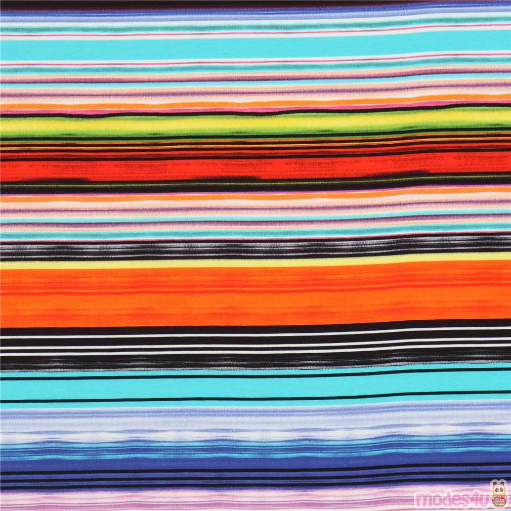 multicolor stripe knit fabric by Stof Fabrics - modeS4u