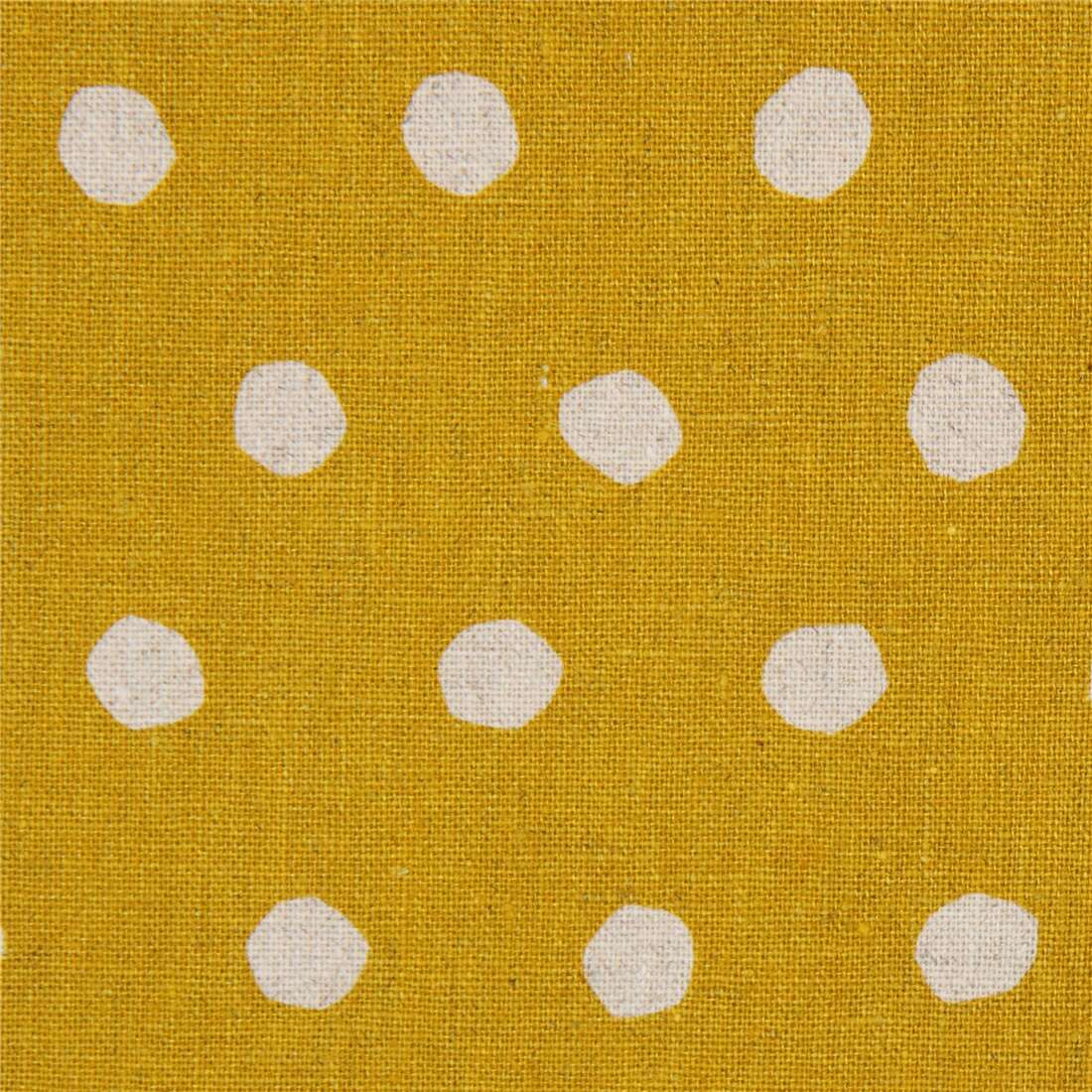 mustard polka dot fabric