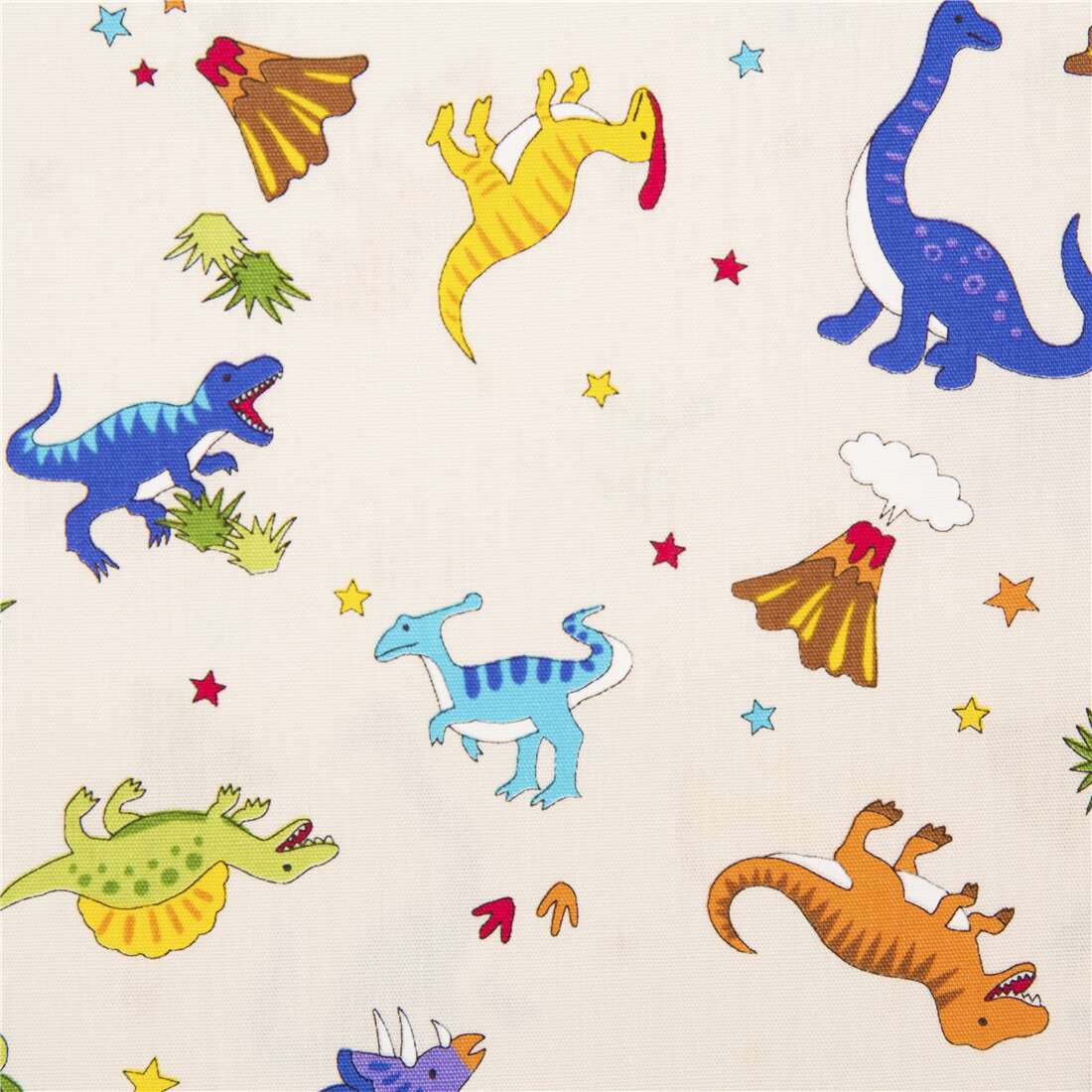 natural color dinosaur themed strong cotton multicolour illustrations ...