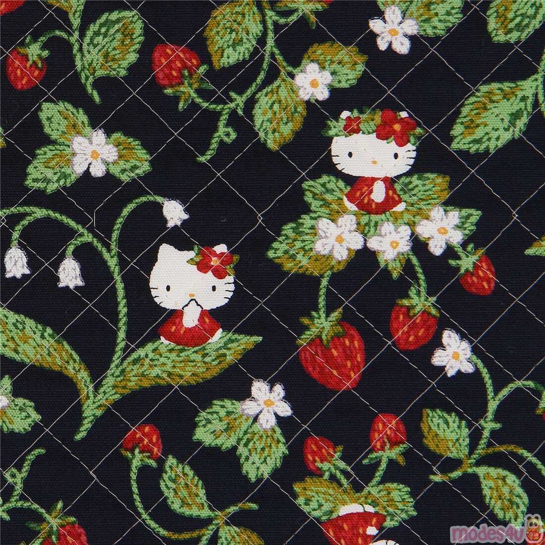 Strawberry fabric, strawberries fabric, Cranston print